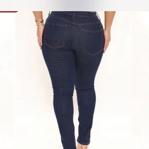 Fashion Nova Midnight Blue Ankle Jeans - Picture 2 of 6